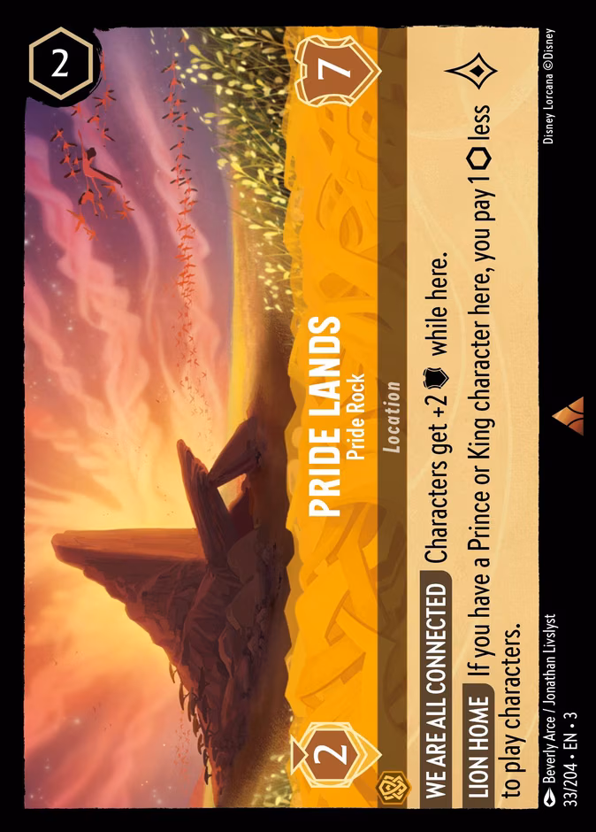Pride Lands - Pride Rock Lorcana card (33/204, Into the Inklands)