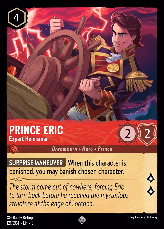 Prince Eric - Expert Helmsman Lorcana card (121/204, Into the Inklands)
