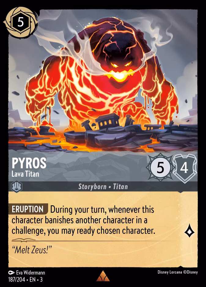 Pyros - Lava Titan Lorcana card (187/204, Into the Inklands)