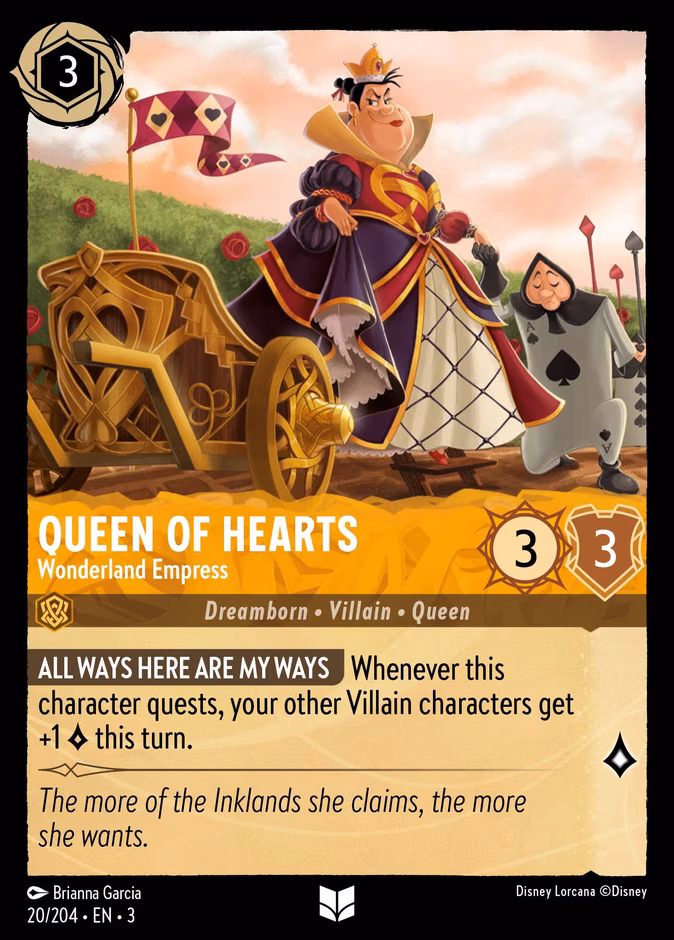 Queen of Hearts - Wonderland Empress Lorcana card (20/204, Into the Inklands)