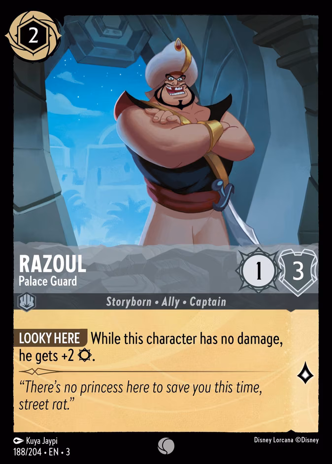 Razoul - Palace Guard Lorcana card (188/204, Into the Inklands)
