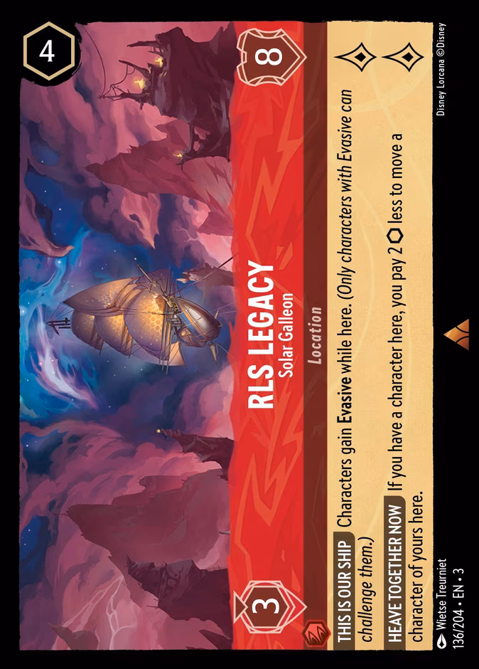 RLS Legacy - Solar Galleon Lorcana card (136/204, Into the Inklands)