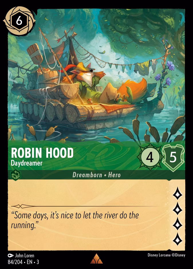 Robin Hood - Daydreamer Lorcana card (84/204, Into the Inklands)