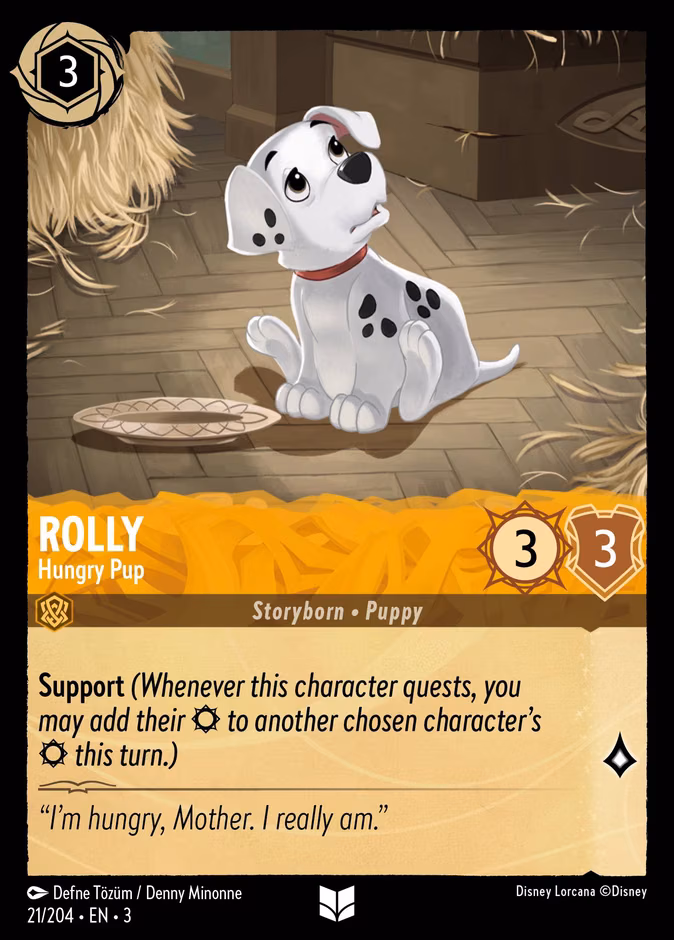 Rolly - Hungry Pup Lorcana card (21/204, Into the Inklands)