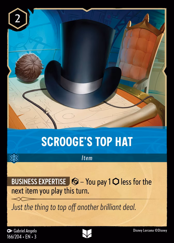 Scrooge's Top Hat Lorcana card (166/204, Into the Inklands)
