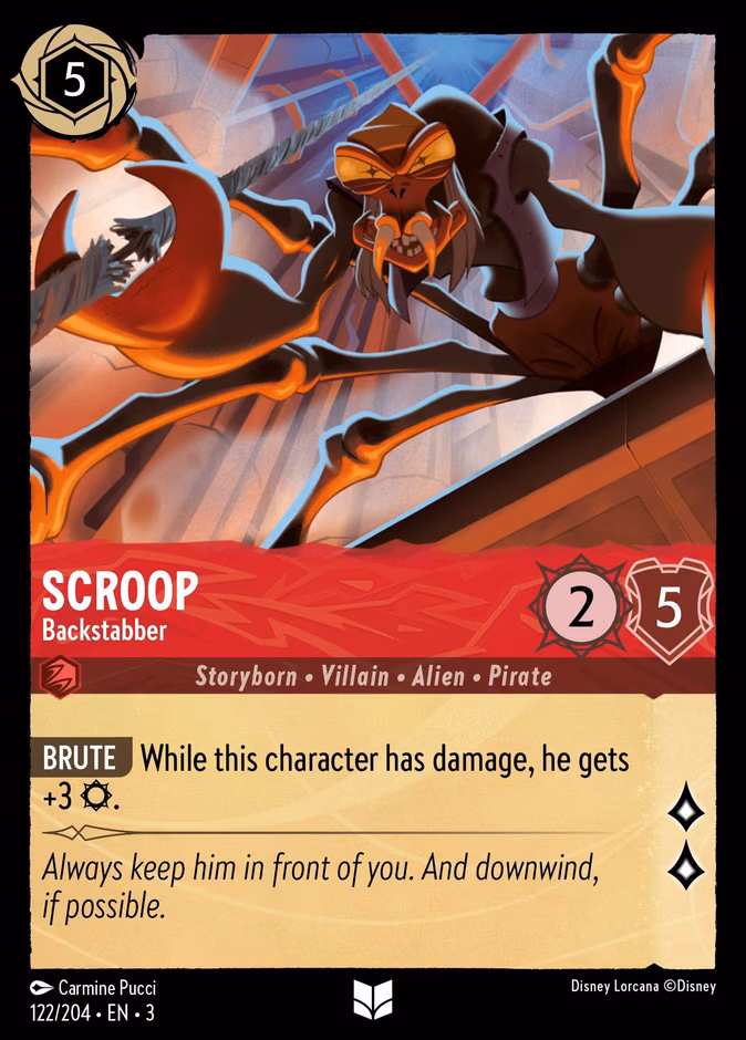 Scroop - Backstabber Lorcana card (122/204, Into the Inklands)