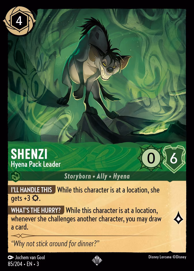 Shenzi - Hyena Pack Leader Lorcana card (85/204, Into the Inklands)