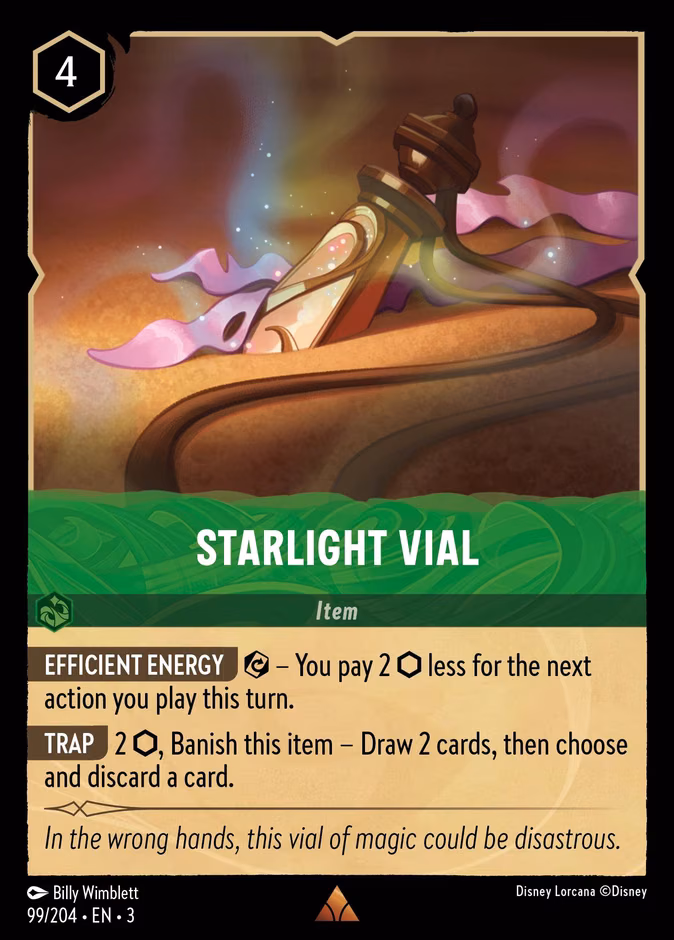 Starlight Vial Lorcana card (99/204, Into the Inklands)