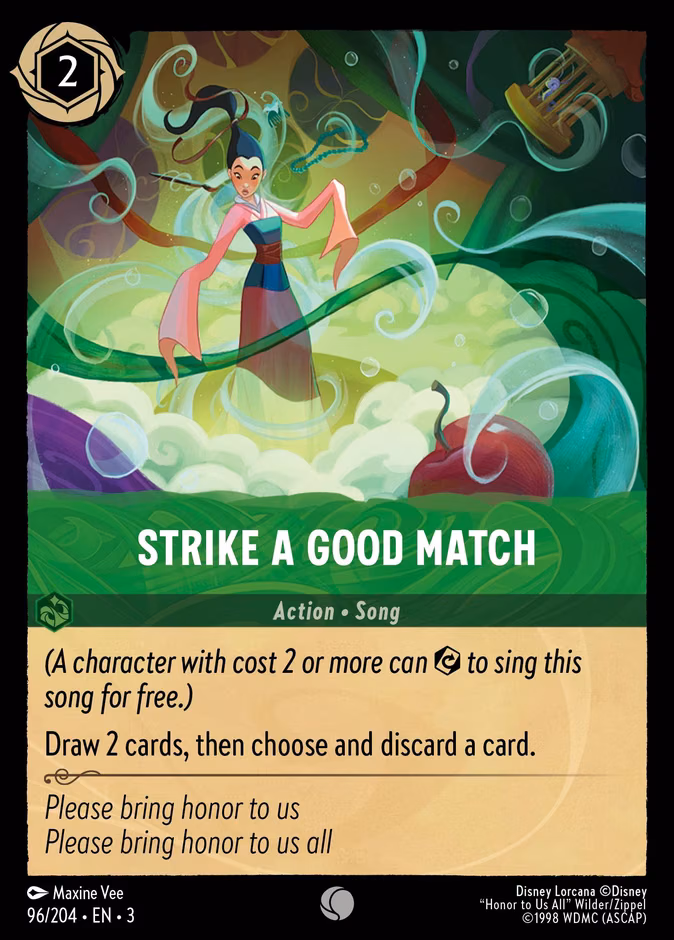 Strike a Good Match Lorcana card (96/204, Into the Inklands)