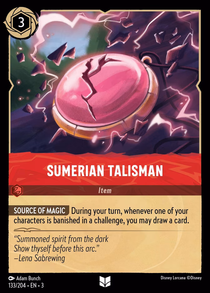 Sumerian Talisman Lorcana card (133/204, Into the Inklands)