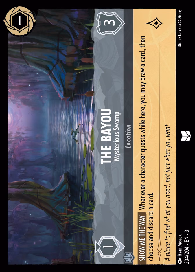 The Bayou - Mysterious Swamp Lorcana card (204/204, Into the Inklands)