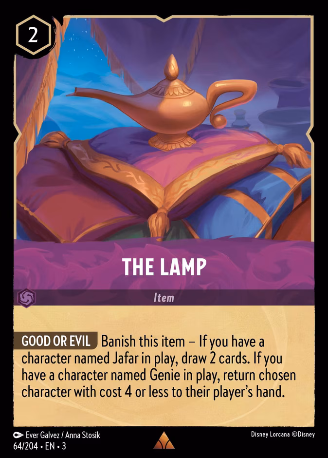 The Lamp Lorcana card (64/204, Into the Inklands)