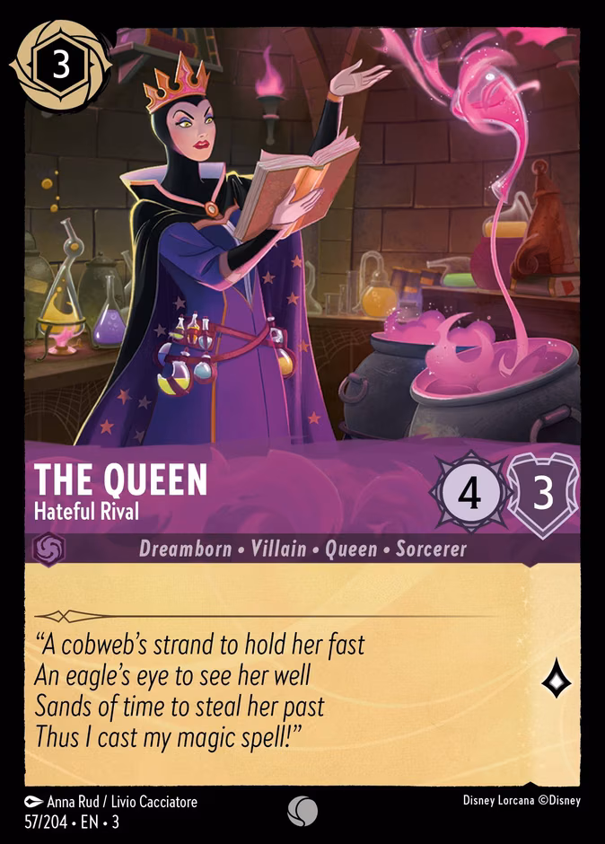 The Queen - Hateful Rival Lorcana card (57/204, Into the Inklands)