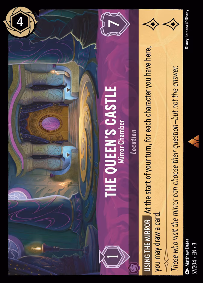 The Queen's Castle - Mirror Chamber Lorcana card (67/204, Into the Inklands)