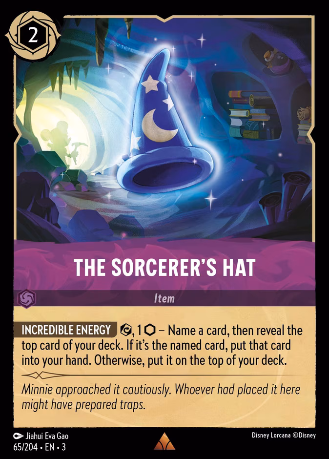 The Sorcerer's Hat Lorcana card (65/204, Into the Inklands)