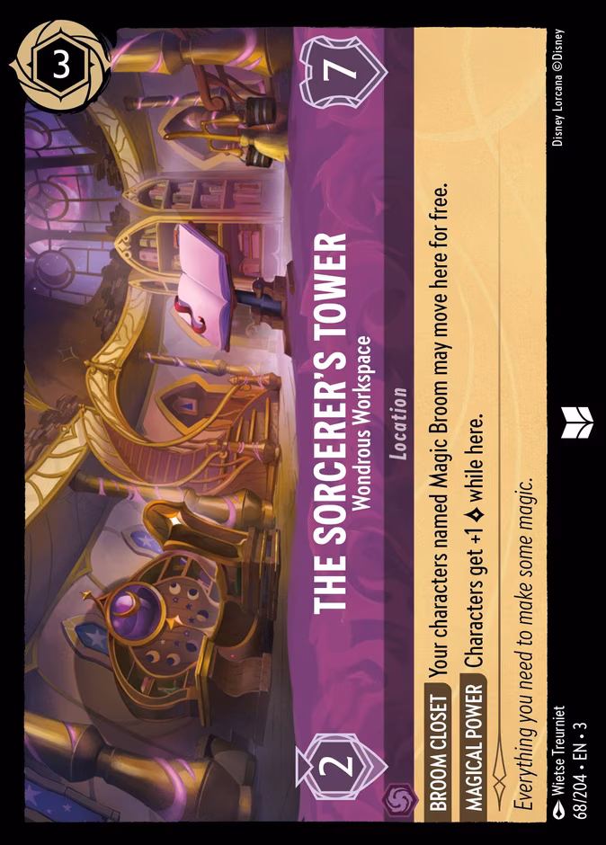 The Sorcerer's Tower - Wondrous Workspace Lorcana card (68/204, Into the Inklands)