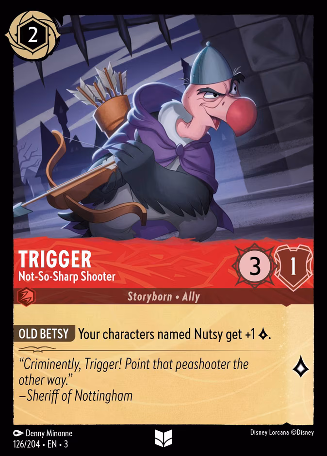 Trigger - Not-So-Sharp Shooter Lorcana card (126/204, Into the Inklands)