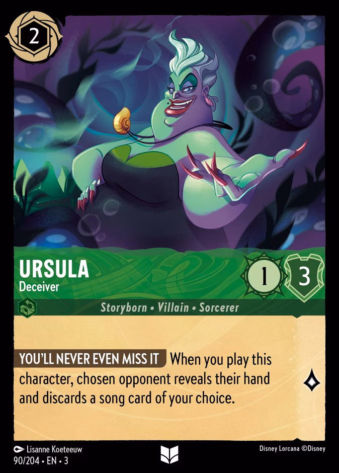 Ursula - Deceiver Lorcana card (90/204, Into the Inklands)
