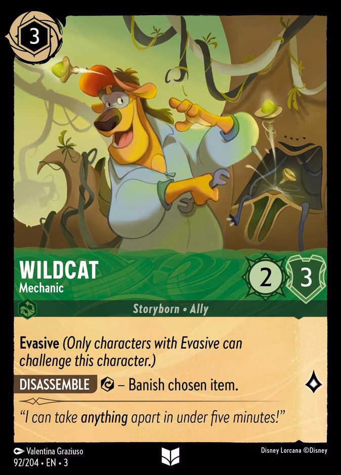 Wildcat - Mechanic Lorcana card (92/204, Into the Inklands)