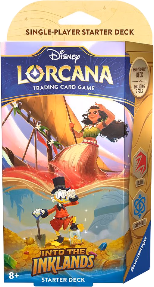 Disney Lorcana Into the Inklands Starter Deck (Ruby & Sapphire)