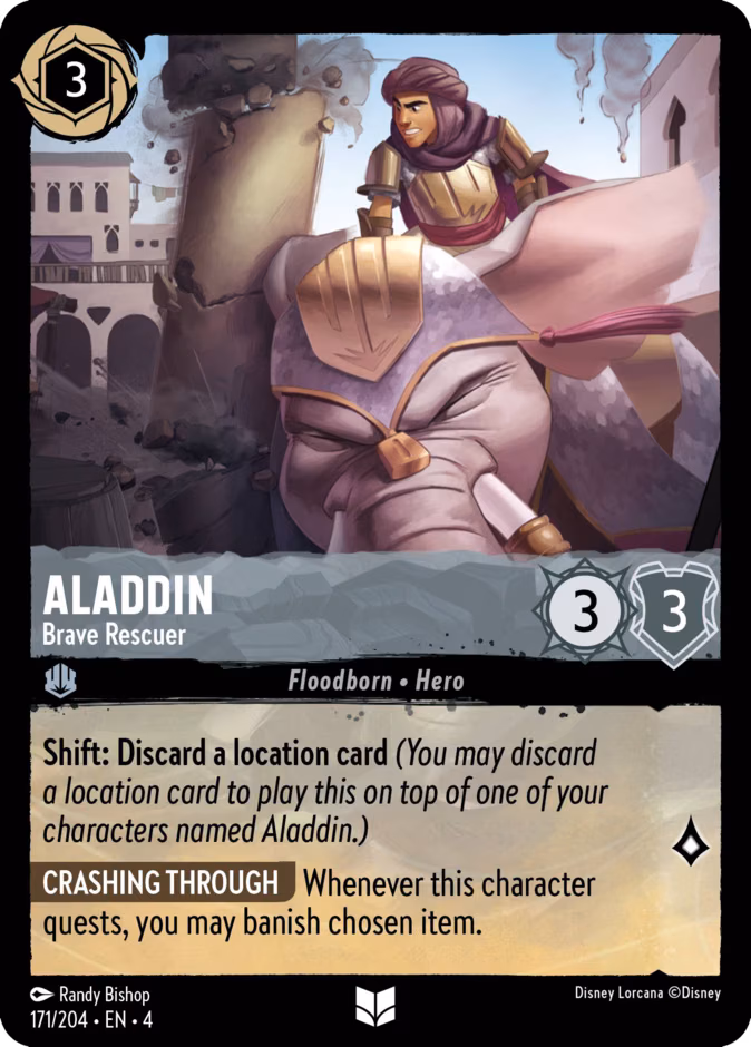 Aladdin - Brave Rescuer Lorcana card (171/204, Ursula's Return)