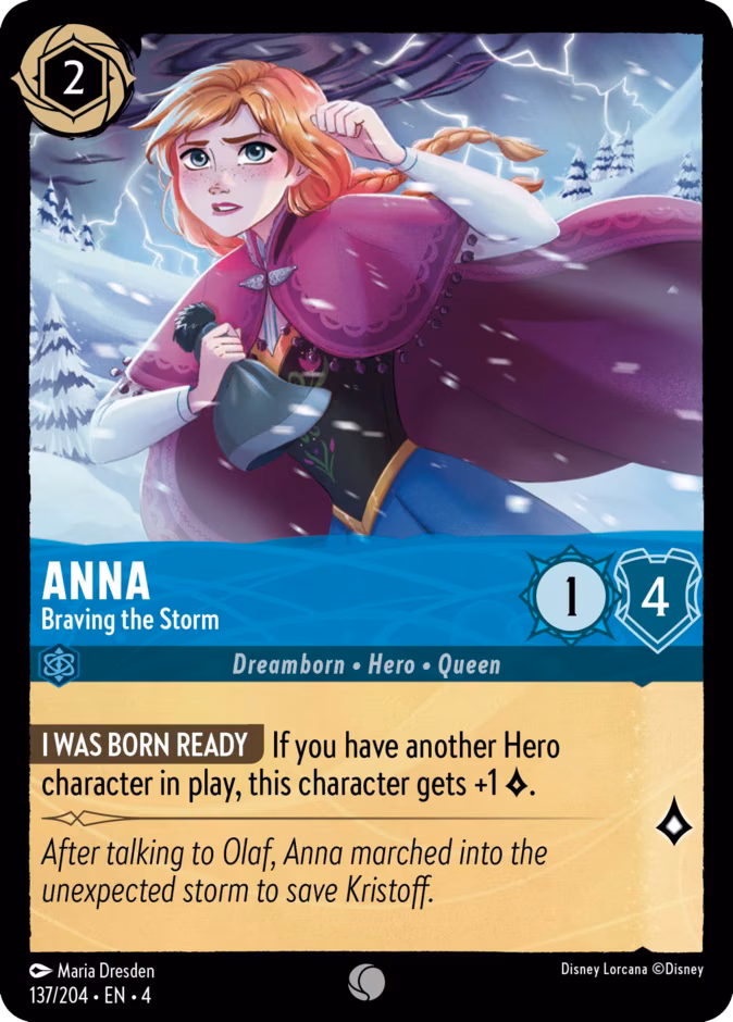 Anna - Braving the Storm Lorcana card (137/204, Ursula's Return)
