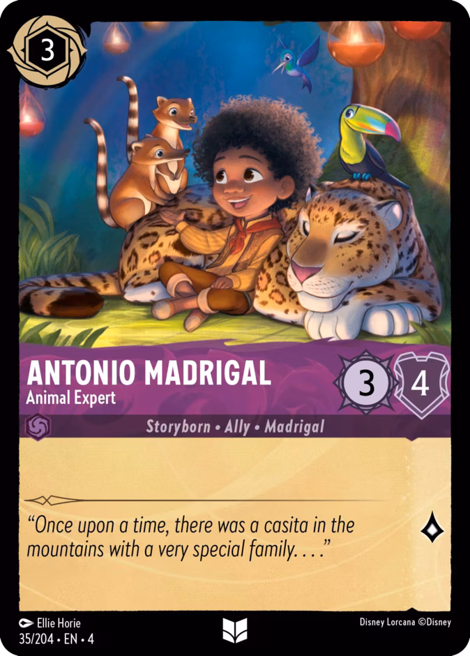 Antonio Madrigal - Animal Expert Lorcana card (35/204, Ursula's Return)
