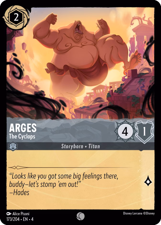 Arges - The Cyclops Lorcana card (173/204, Ursula's Return)
