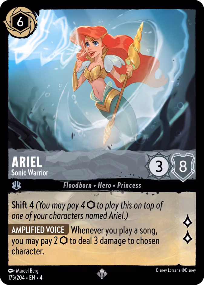 Ariel - Sonic Warrior Lorcana card (175/204, Ursula's Return)