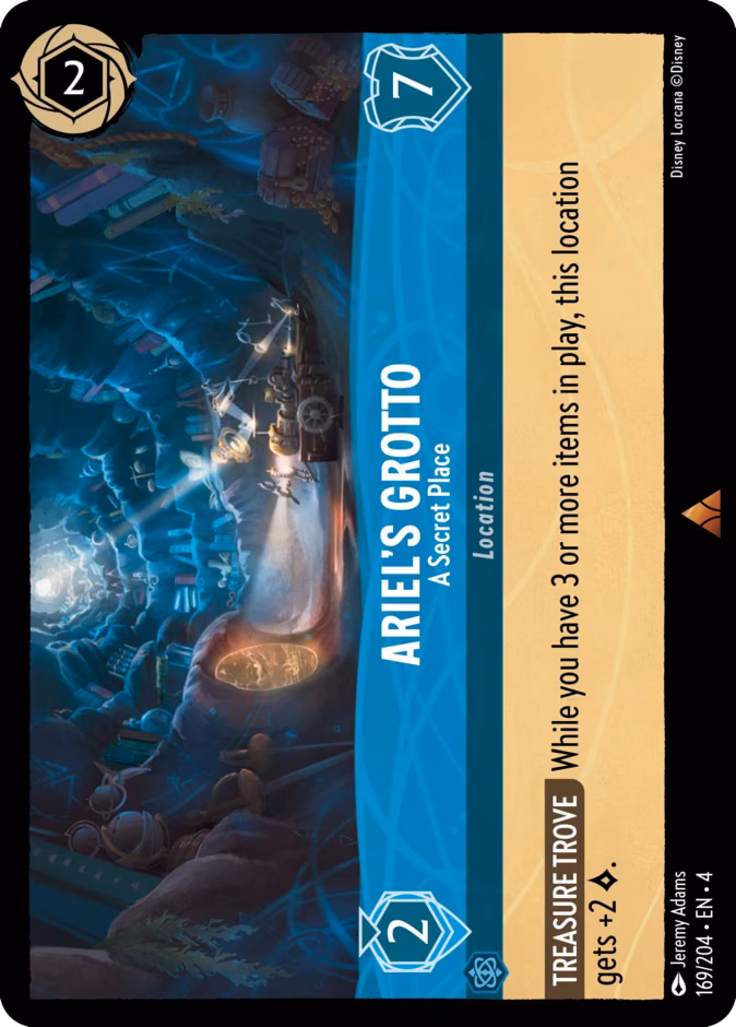 Ariel’s Grotto - A Secret Place Lorcana card (169/204, Ursula's Return)