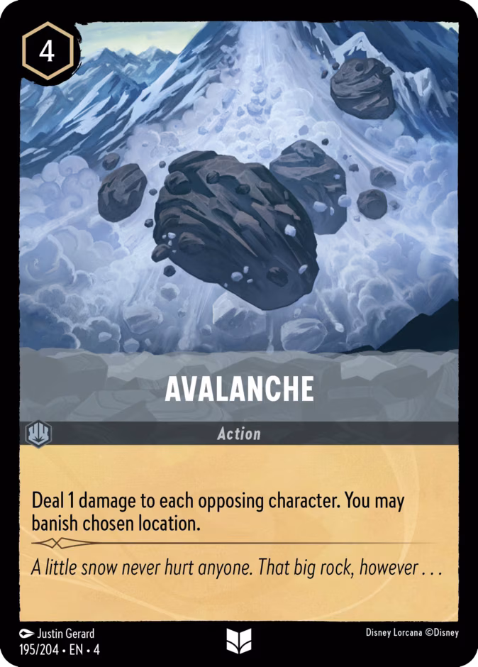 Avalanche Lorcana card (195/204, Ursula's Return)