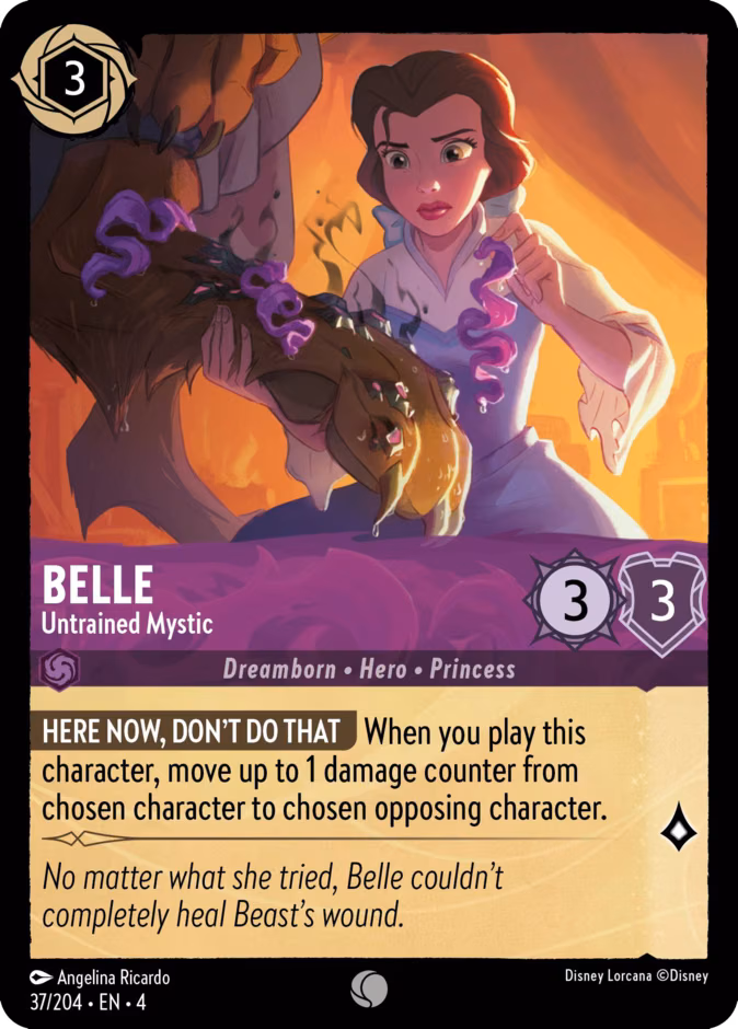 Belle - Untrained Mystic Lorcana card (37/204, Ursula's Return)