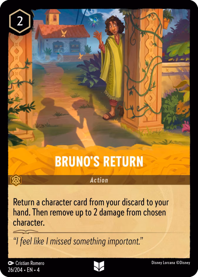 Bruno's Return Lorcana card (26/204, Ursula's Return)