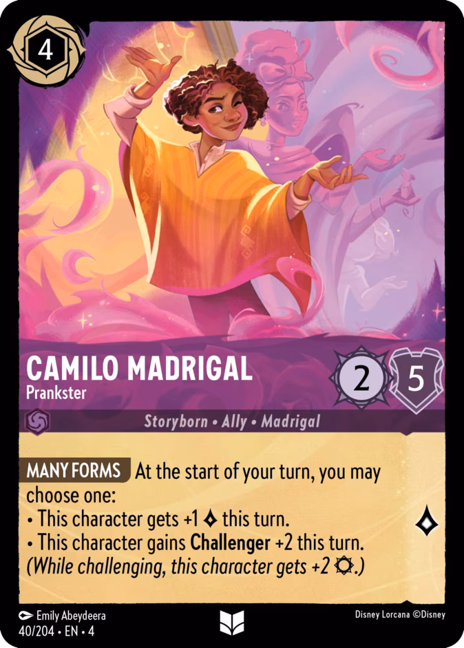 Camilo Madrigal - Prankster Lorcana card (40/204, Ursula's Return)