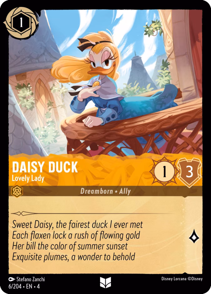Daisy Duck - Lovely Lady Lorcana card (6/204, Ursula's Return)
