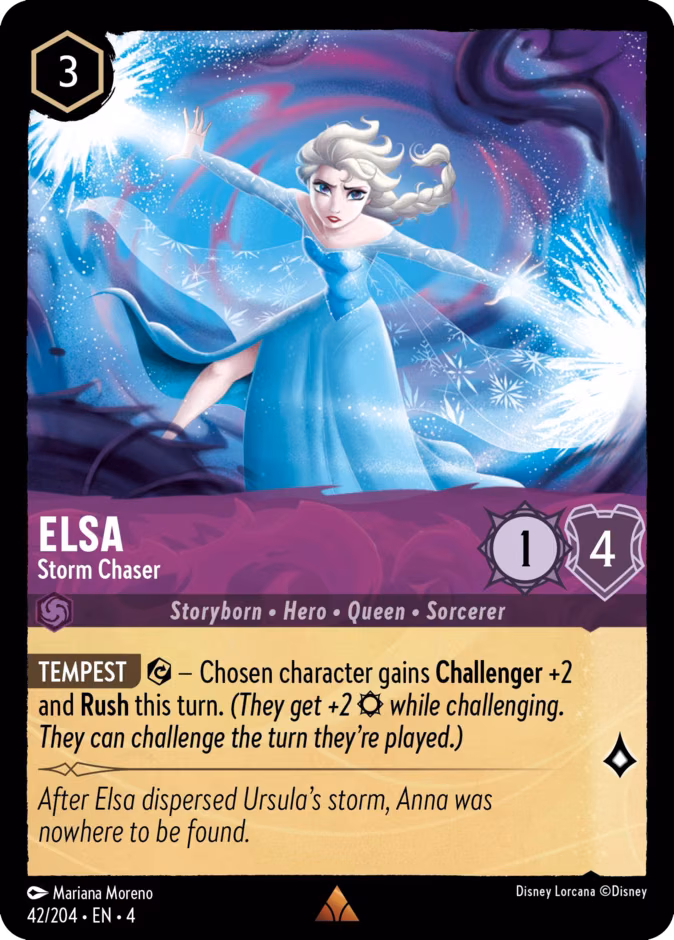 Elsa - Storm Chaser Lorcana card (42/204, Ursula's Return)