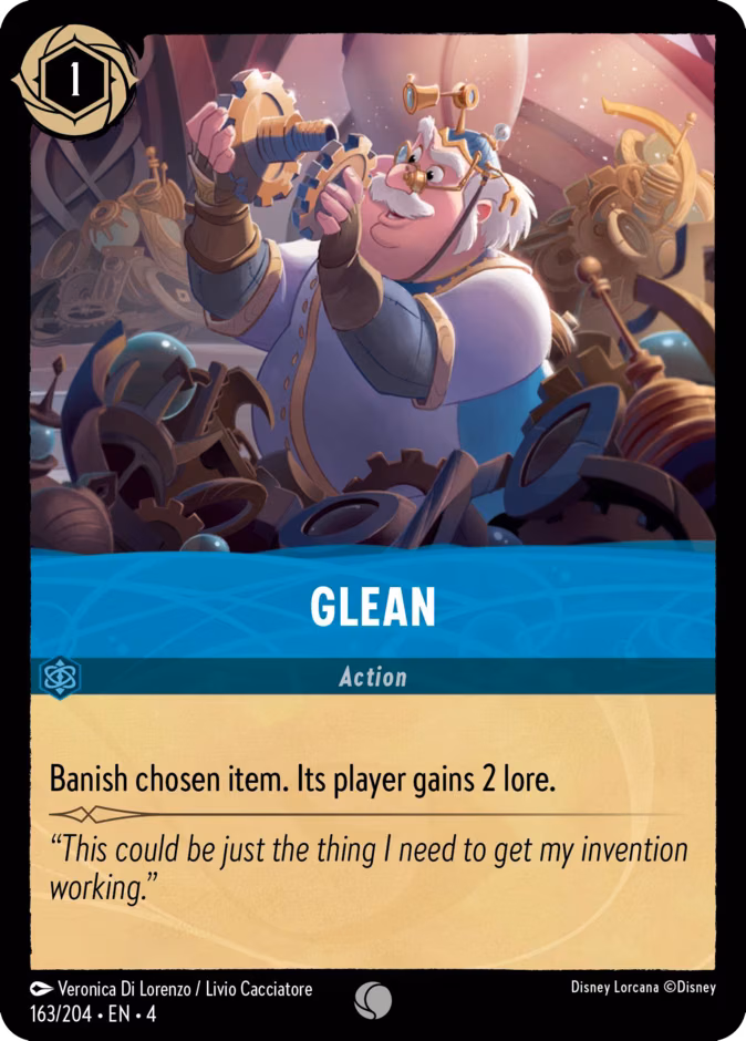 Glean Lorcana card (163/204, Ursula's Return)