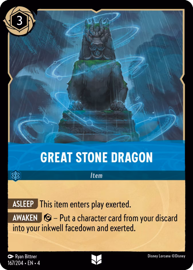 Great Stone Dragon Lorcana card (167/204, Ursula's Return)