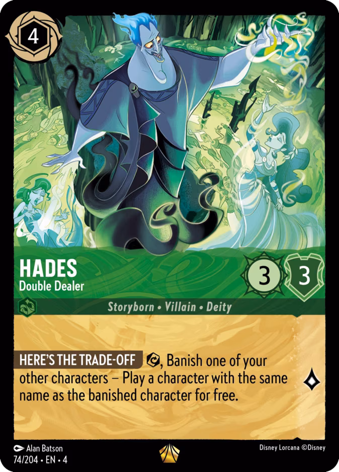 Hades - Double Dealer Lorcana card (74/204, Ursula's Return)