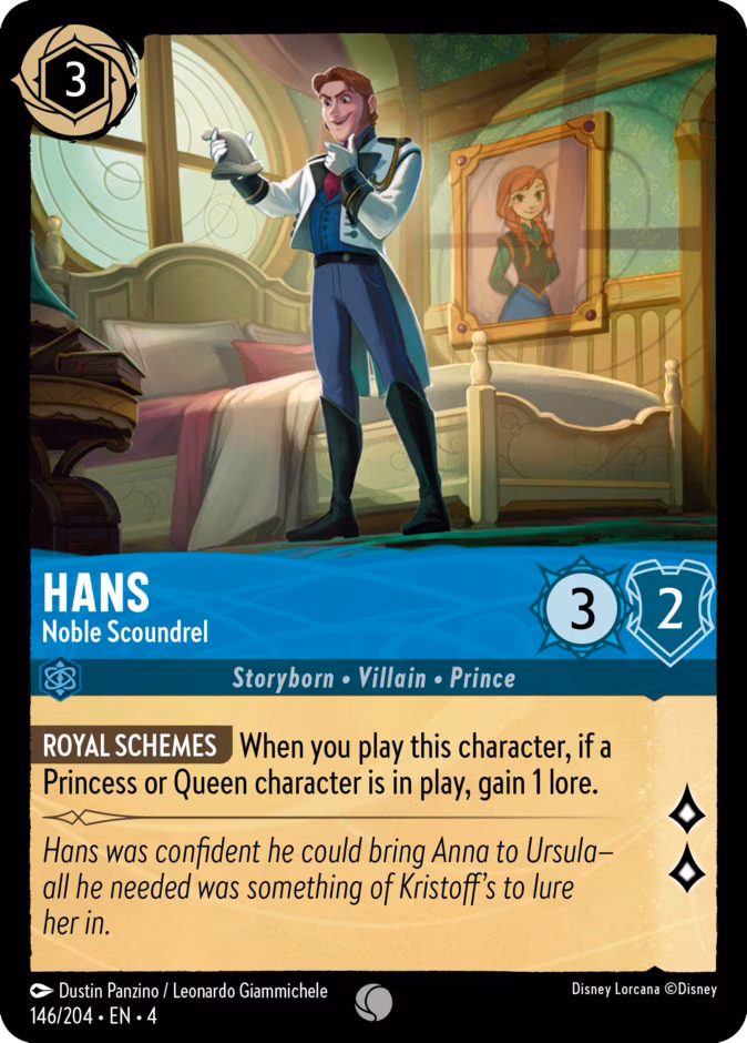 Hans - Noble Scoundrel Lorcana card (146/204, Ursula's Return)