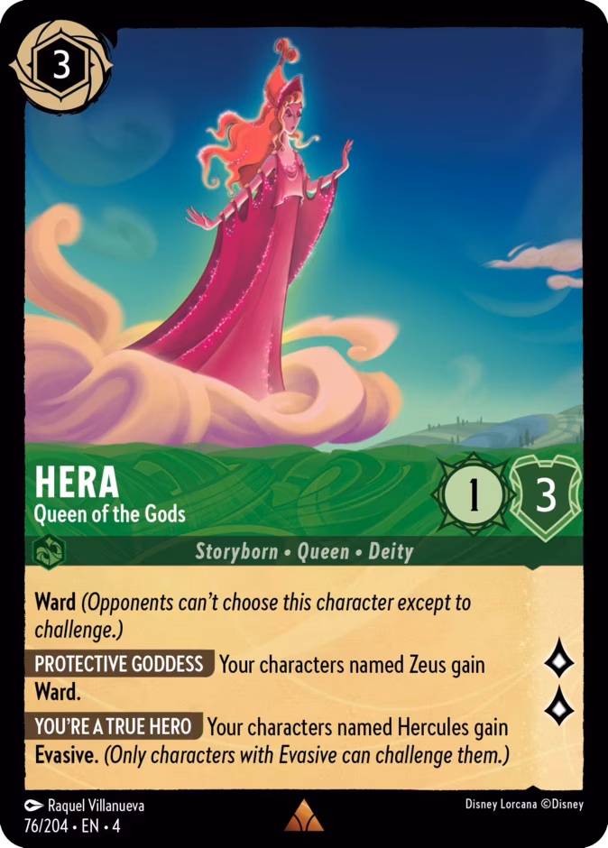 Hera - Queen of the Gods Lorcana card (76/204, Ursula's Return)