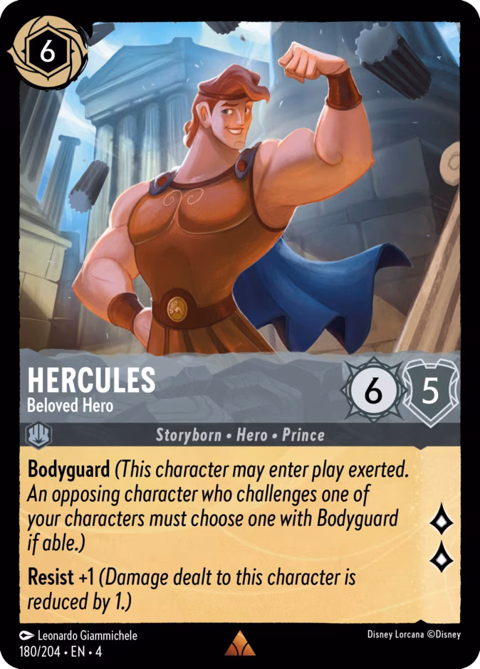 Hercules - Beloved Hero Lorcana card (180/204, Ursula's Return)