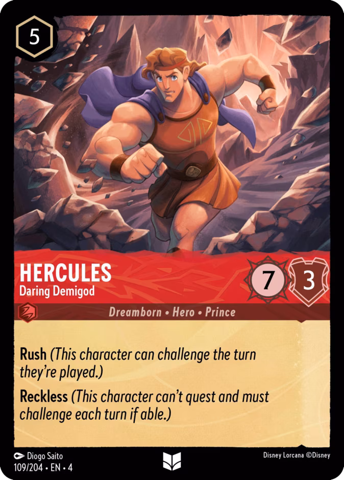 Hercules - Daring Demigod Lorcana card (109/204, Ursula's Return)