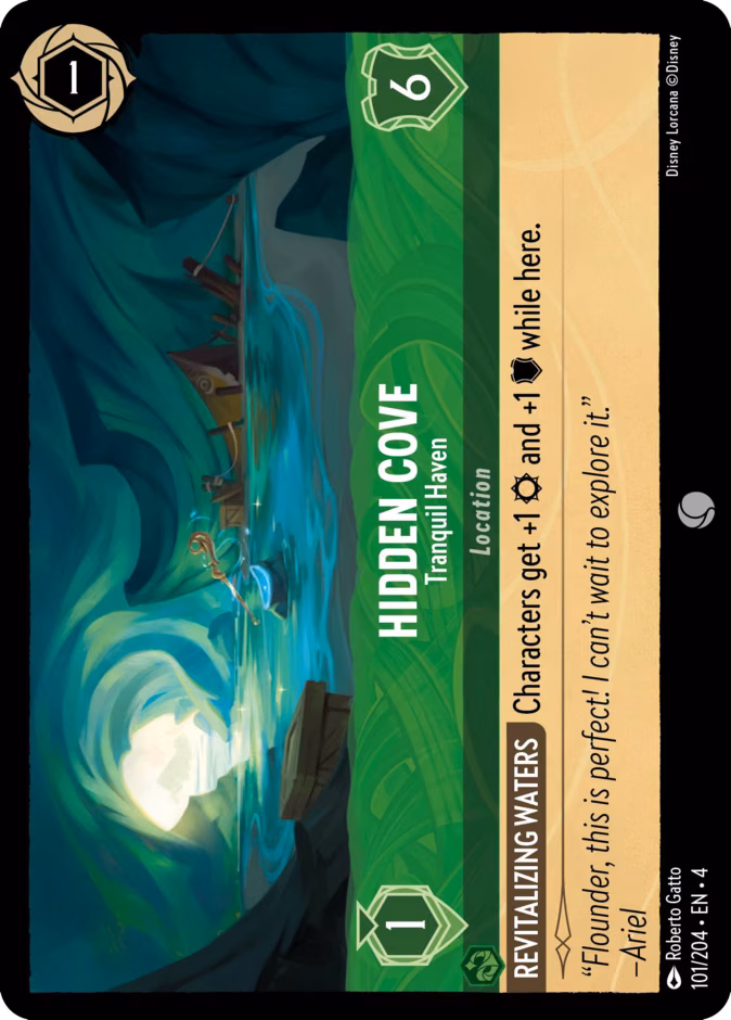 Hidden Cove - Tranquil Haven Lorcana card (101/204, Ursula's Return)