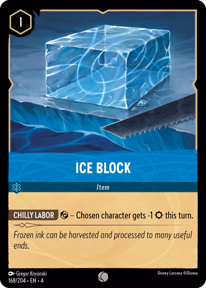 Ice Block Lorcana card (168/204, Ursula's Return)