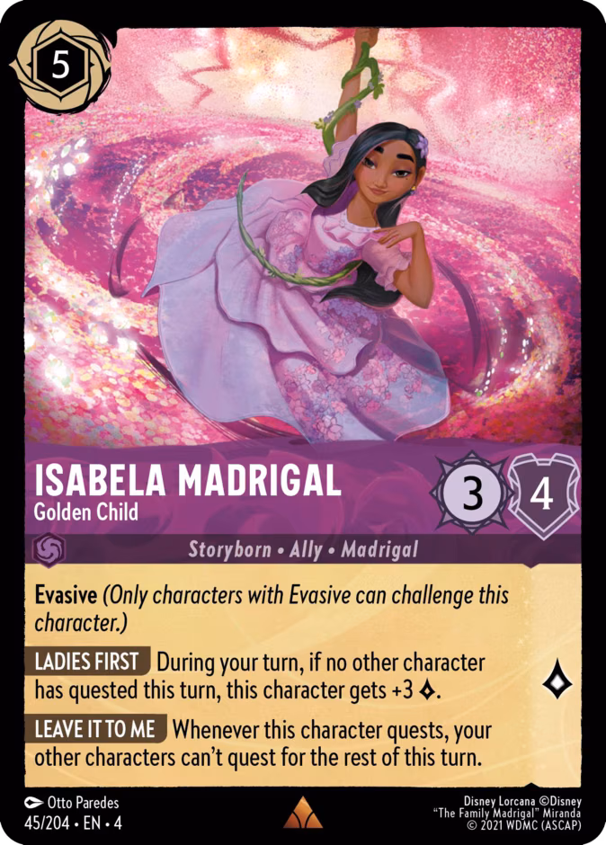 Isabela Madrigal - Golden Child Lorcana card (45/204, Ursula's Return)