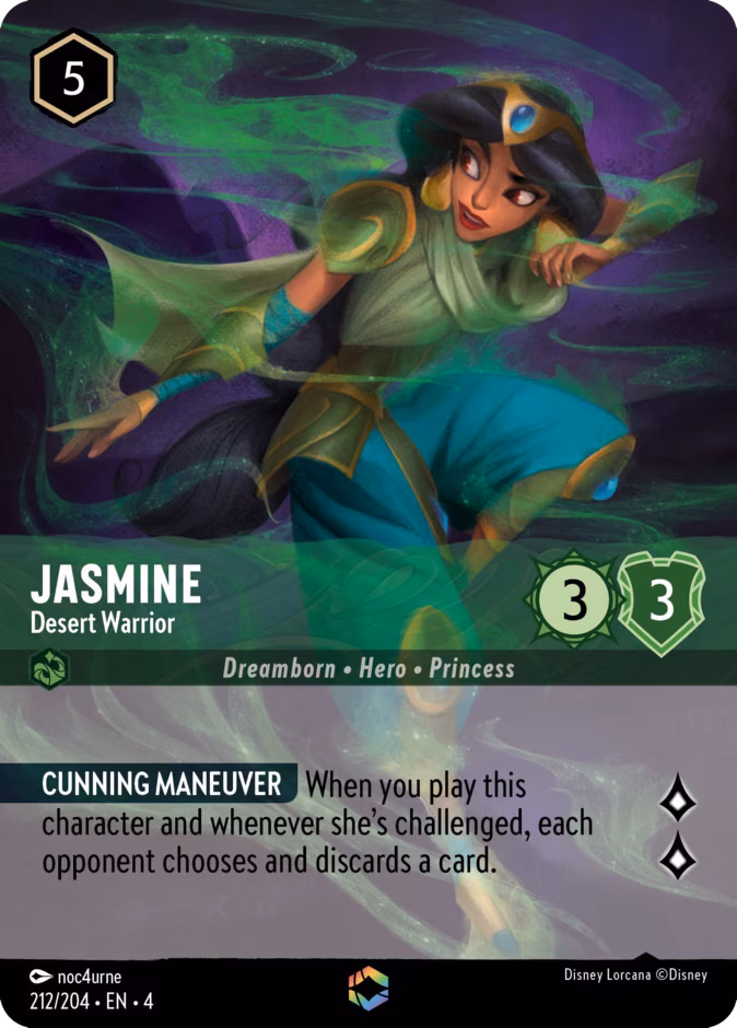 Jasmine - Desert Warrior Lorcana card (212/204)