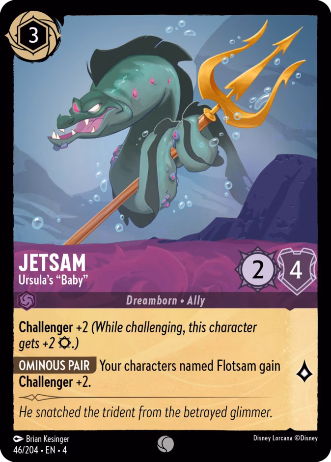 Jetsam - Ursula's "Baby" Lorcana card (46/204, Ursula's Return)