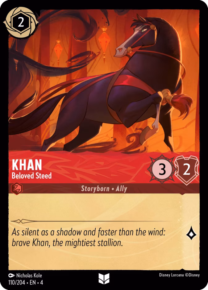 Khan - Beloved Steed Lorcana card (110/204, Ursula's Return)