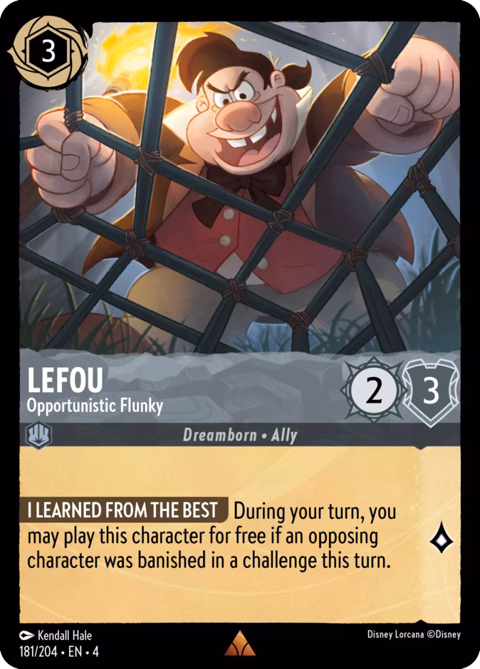 LeFou - Opportunistic Flunky Lorcana card (181/204, Ursula's Return)